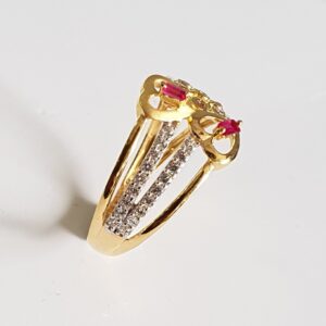 22k 91.6 Gold Fency Diamond Ring