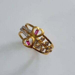 22k 91.6 Gold Fency Diamond Ring