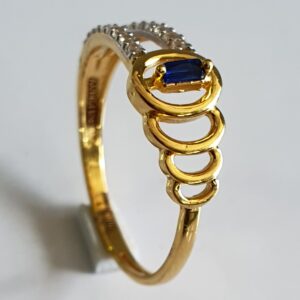 916 gold diamond stone ring
