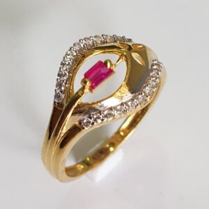 22k gold antiques pink diamond ring