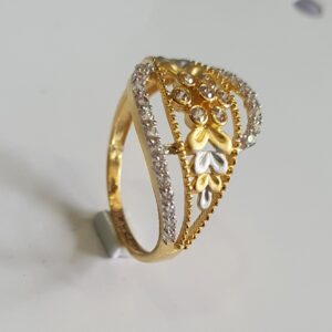 22k 91.6 gold flower designs for women ring