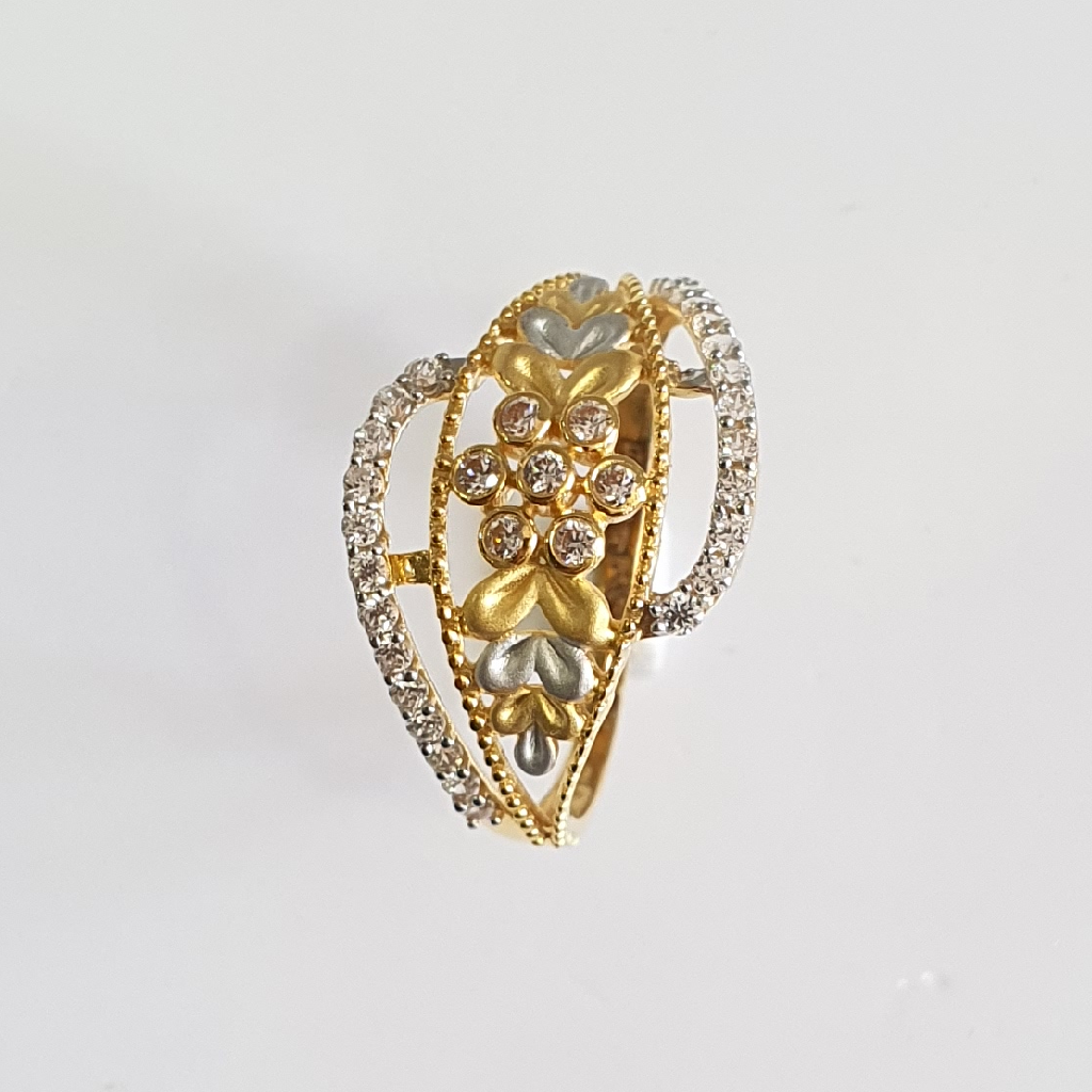 22k 91.6 gold flower designs for women ring - Image 2