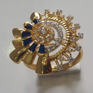 Blue And White Diamonds Antique Design Ring