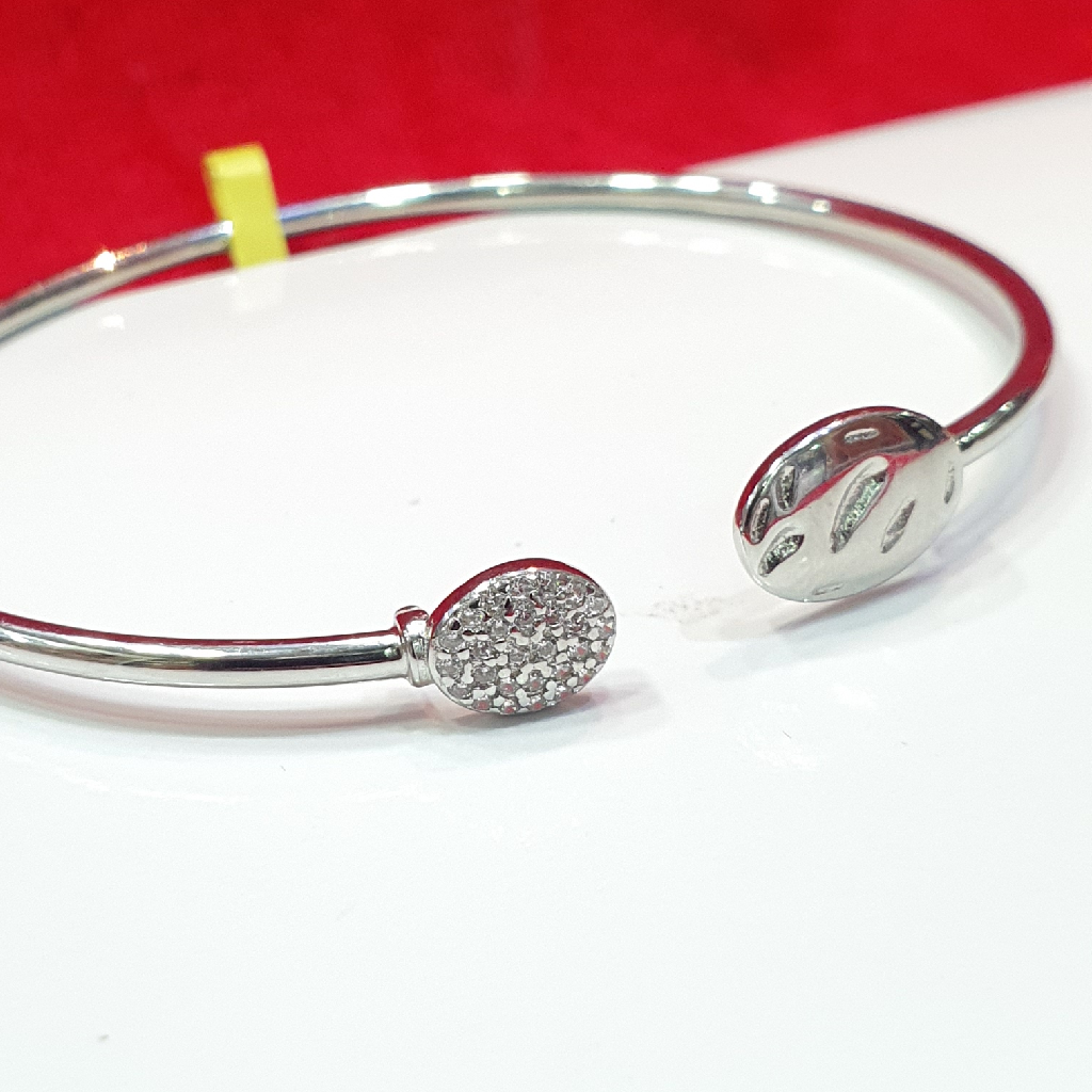 92.5 Silver Fancy Diamond Bangles - Image 3
