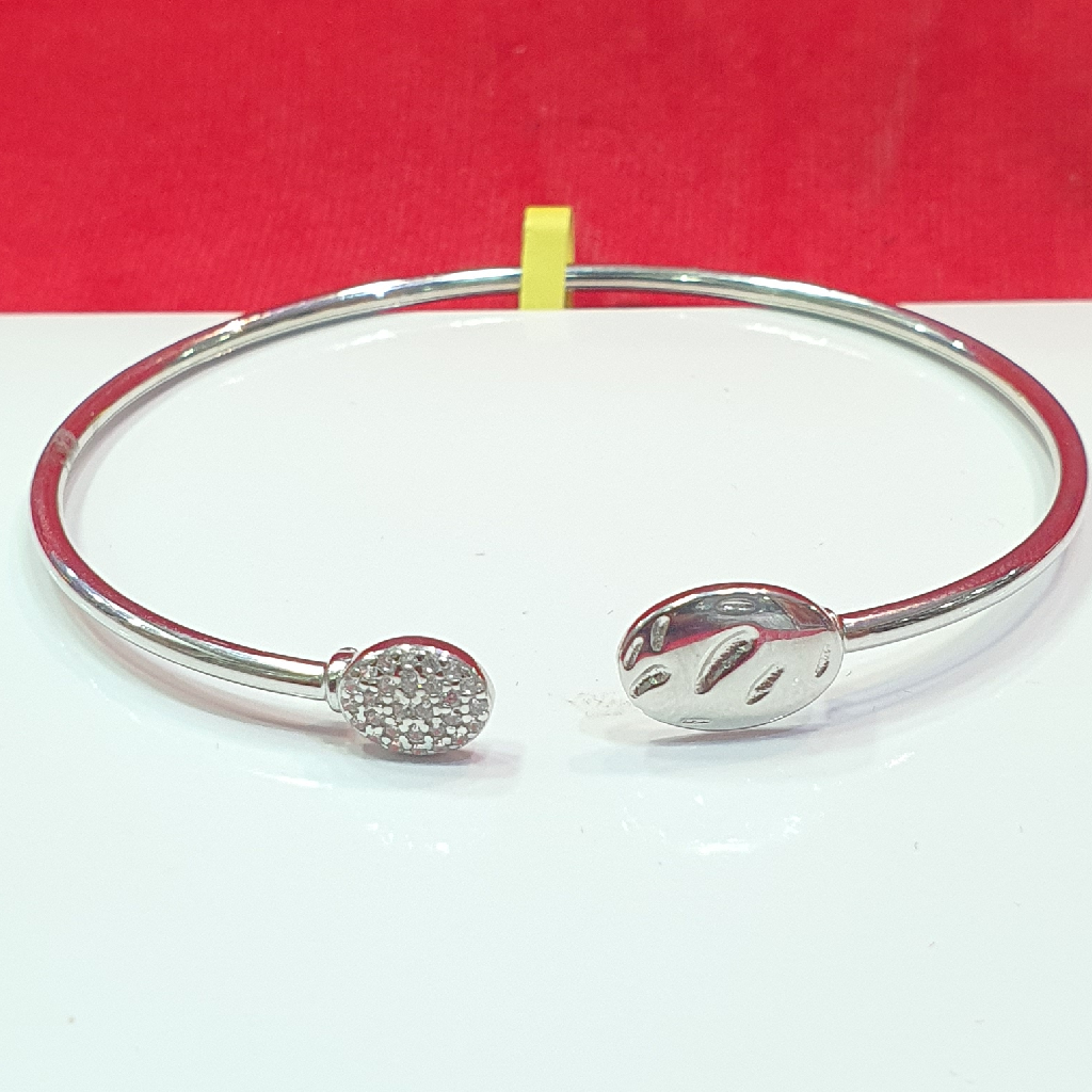92.5 Silver Fancy Diamond Bangles - Image 2