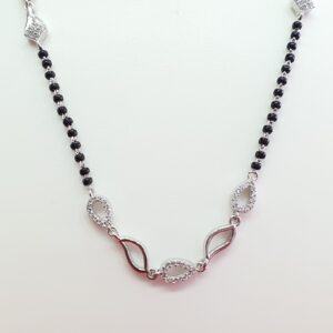 Silver 92.5 Diamond Fancy Mangalsutra