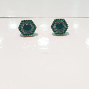 18k.KUNDAN CHORASKI GOLD EARRING