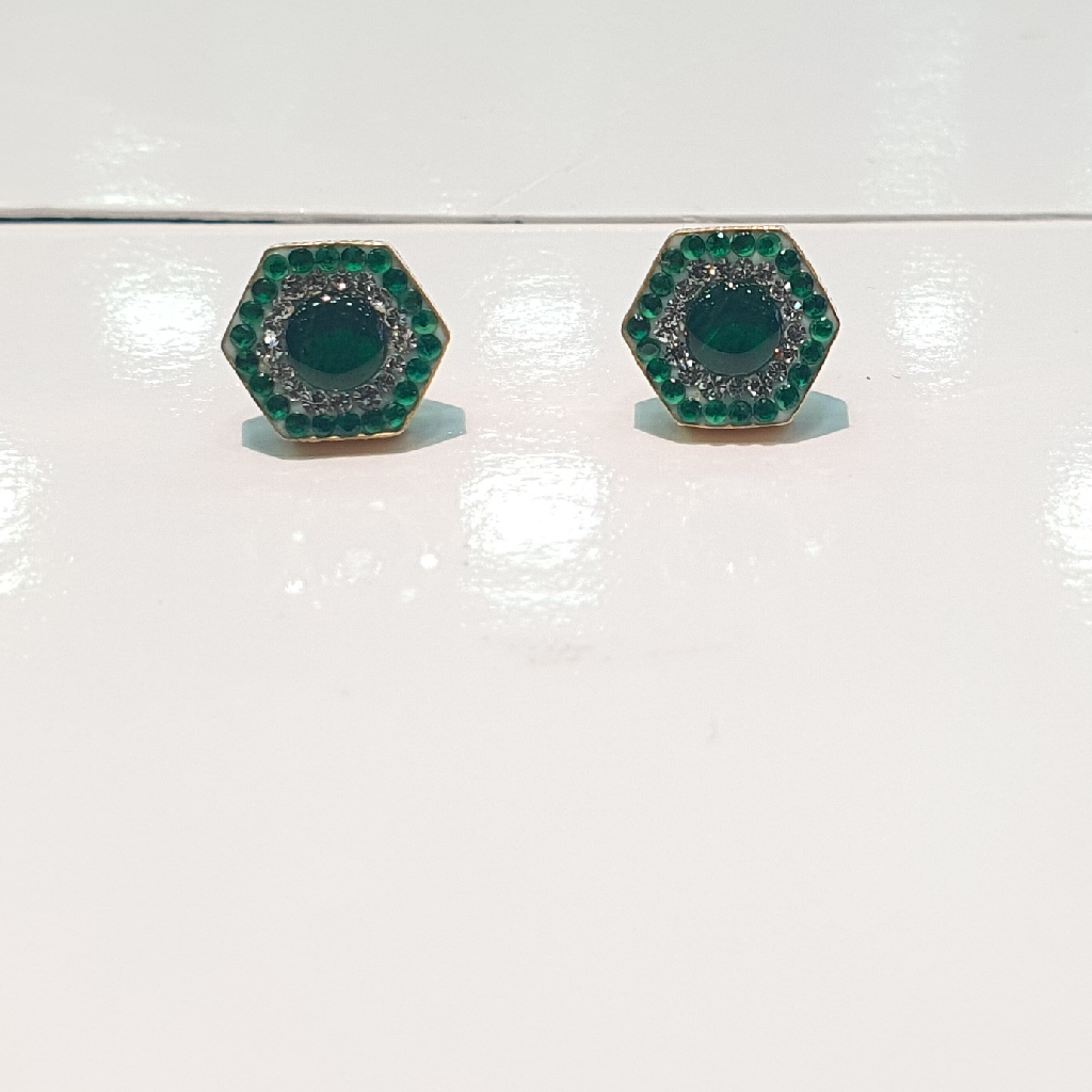 18k.KUNDAN CHORASKI GOLD EARRING