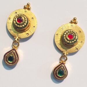 22k round antique earrings