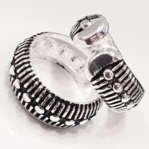 Silver Vintage Mexican Cigar Bend Heavy Sterling Toe Rings