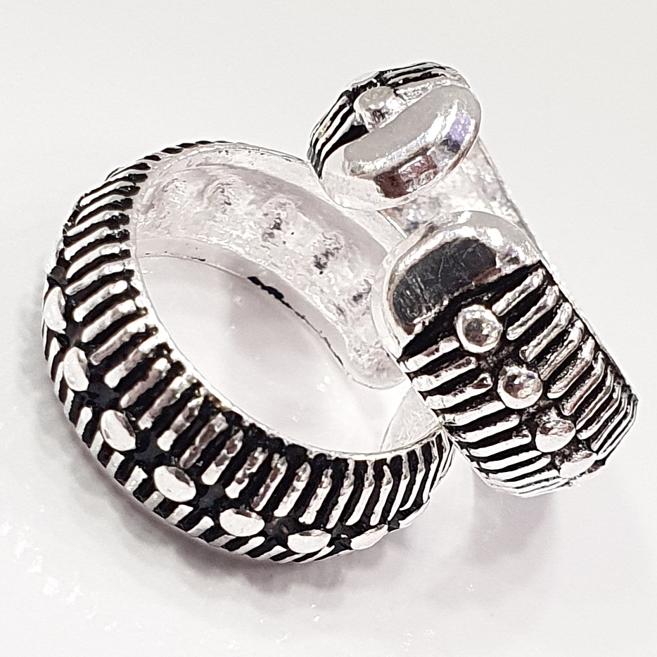 Silver Vintage Mexican Cigar Bend Heavy Sterling Toe Rings - Image 2