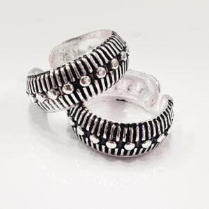 Silver Vintage Mexican Cigar Bend Heavy Sterling Toe Rings