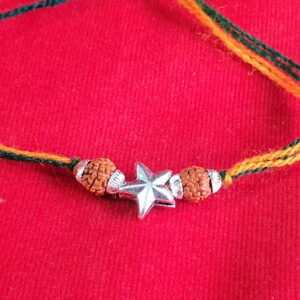925 silver star design bhabhi rakhi
