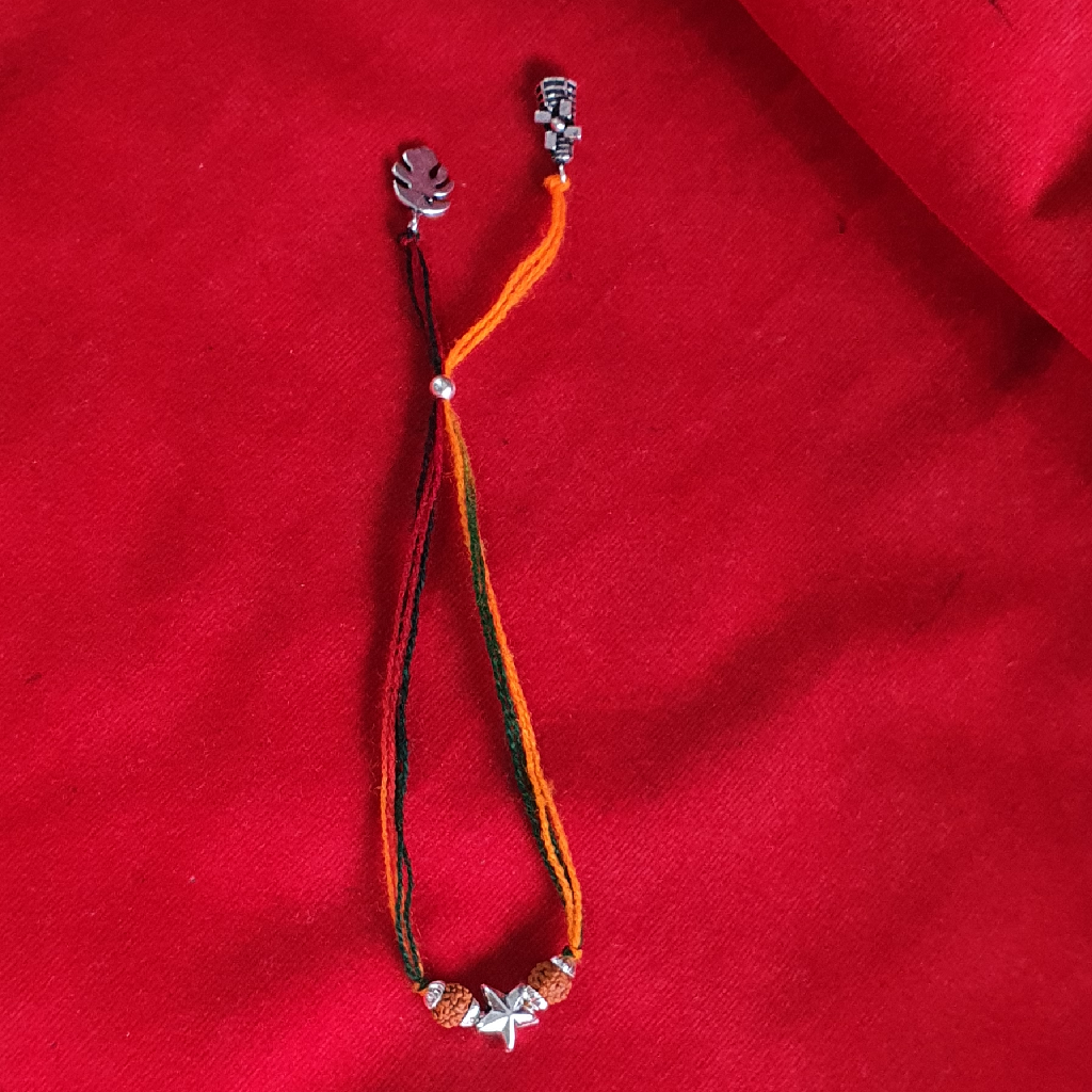 925 silver star design bhabhi rakhi