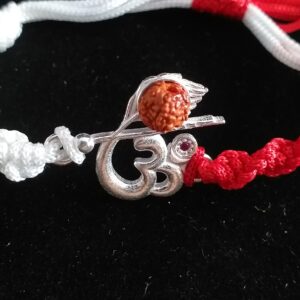 Silver Om & Morpinchh Rudraksh Design