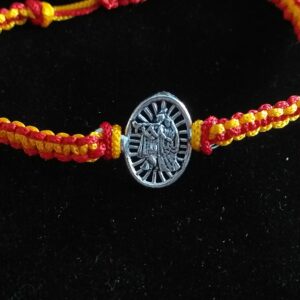 Silver Radhe Krishna Design Rakhi