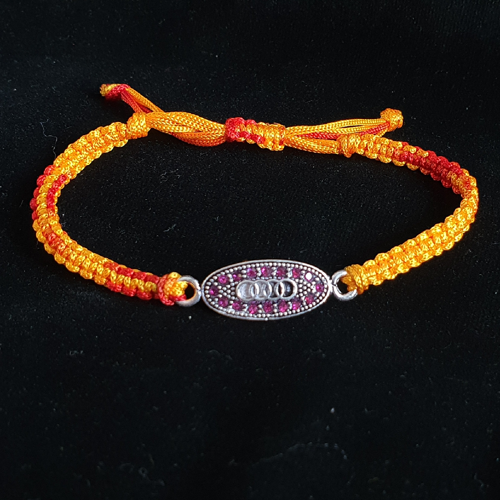 Silver Odi Design Rakhi For Bro