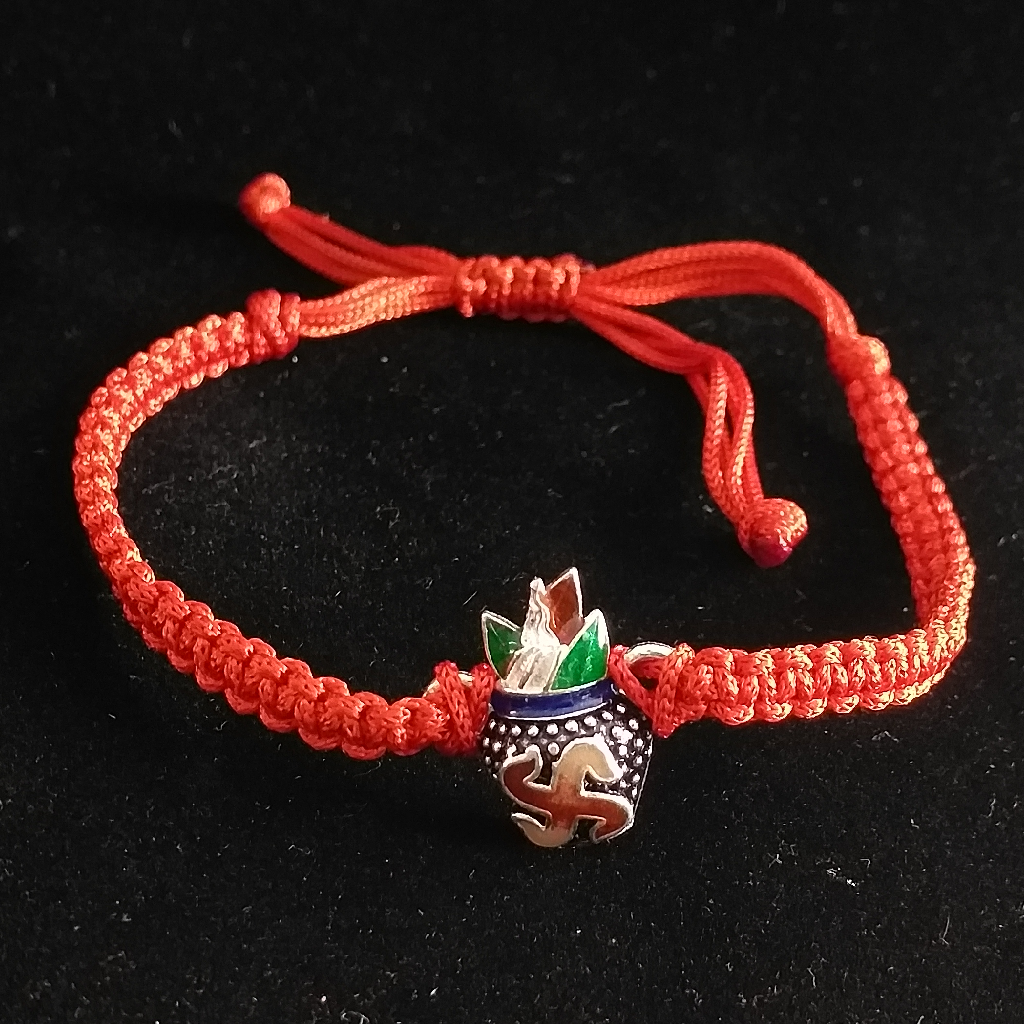 Silver Kalush Design Rakhi