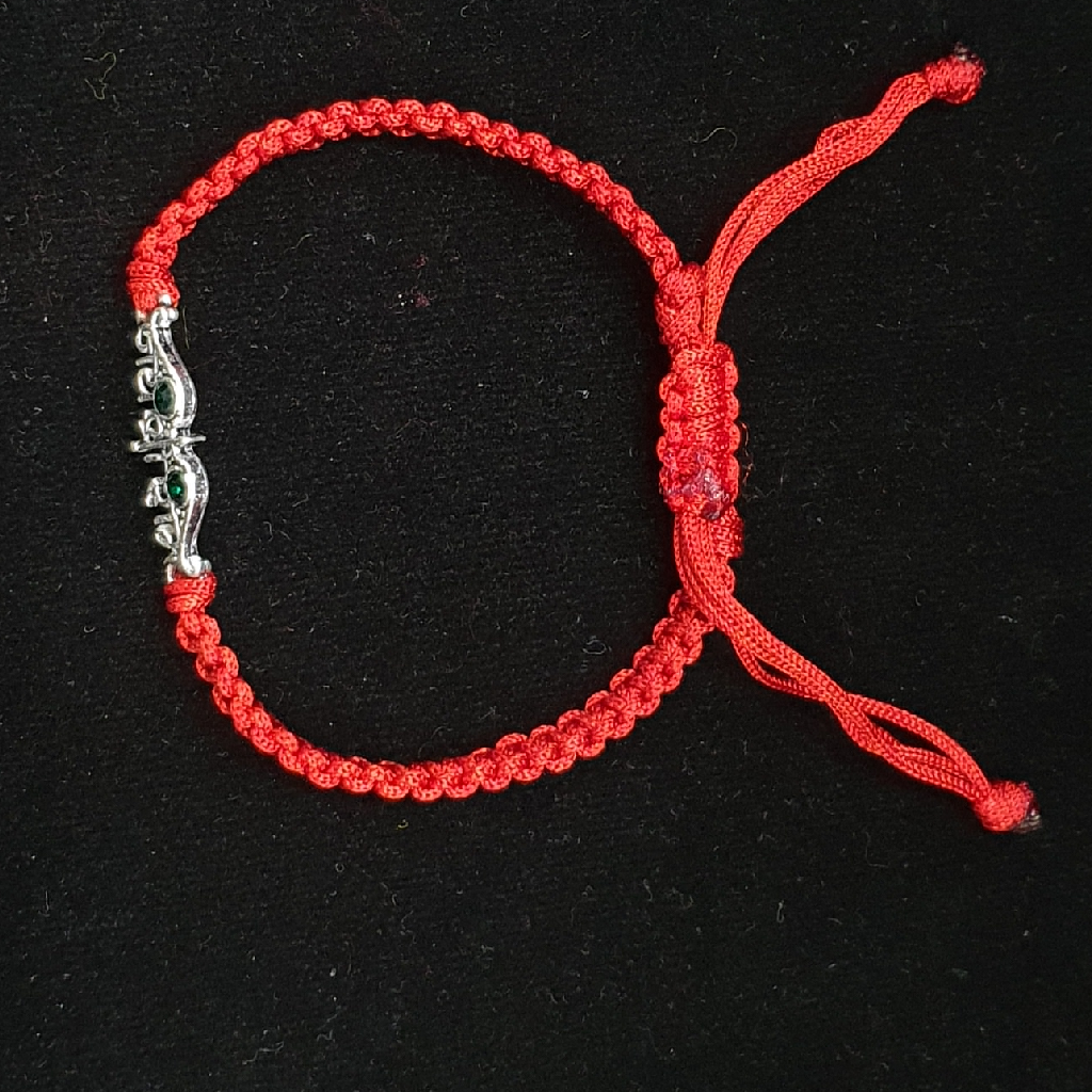 92.5 Silver DHANUSH DESIGN RAKHI - Image 2