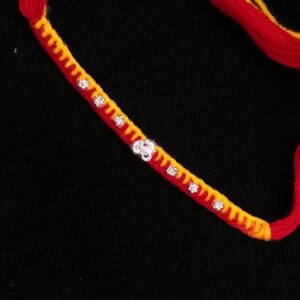 Silver Om Dora Rakhi