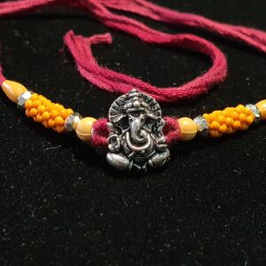 92.5 Silver Oxidize GANPATI RAKHI