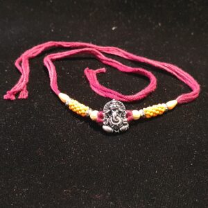 92.5 Silver Oxidize GANPATI RAKHI
