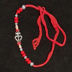 Silver 92.5 trishul damru rakhi