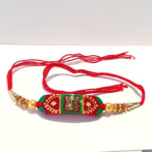 Gold rakhi for ganpati design