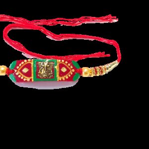 Gold rakhi for ganpati design