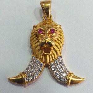 916 Gold lion pendant for gents
