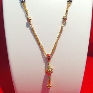 22k  meenakari mangalsutra for women