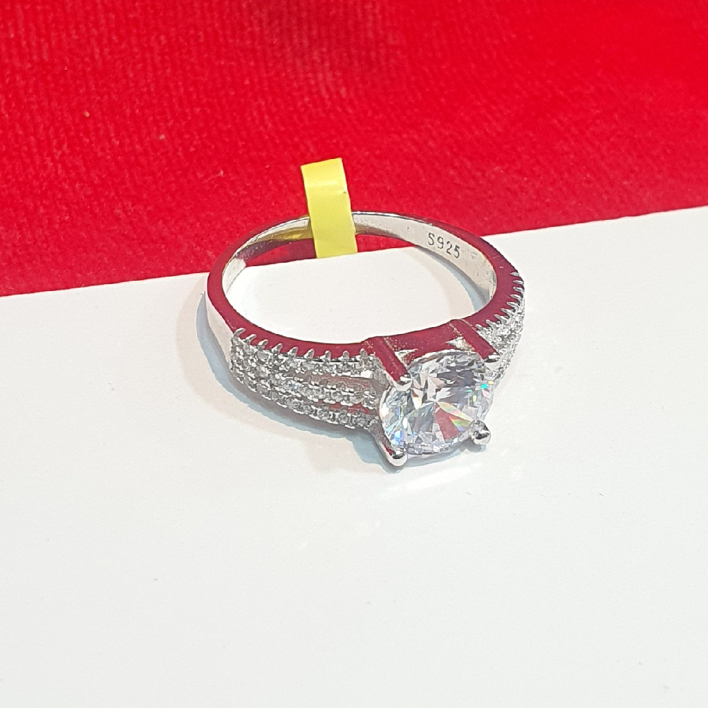 92.5 silver white diamonds fancy ring for women - Image 2