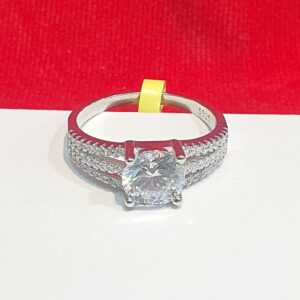 92.5 silver white diamonds fancy ring for women