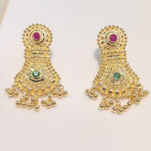 91.6 Gold Necklace Earrings For Woman