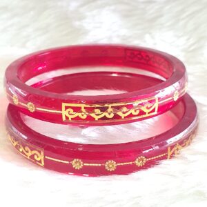 Gold Red Bangles Fancy New Design