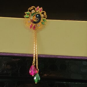 91.6 peacock design neelam stone earrings