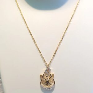 22k RHINESTONE DECOR MONEY BAG CHARM NECKLACE CHAIN SINGAPORE