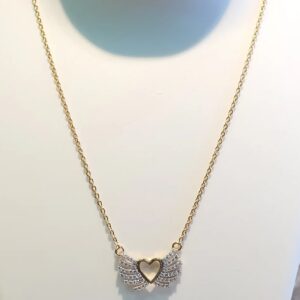 22k Diamond butterfly chain pendant