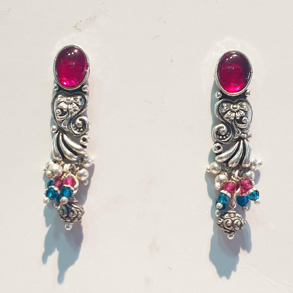 925 silver daily wear oxidised antique earrings