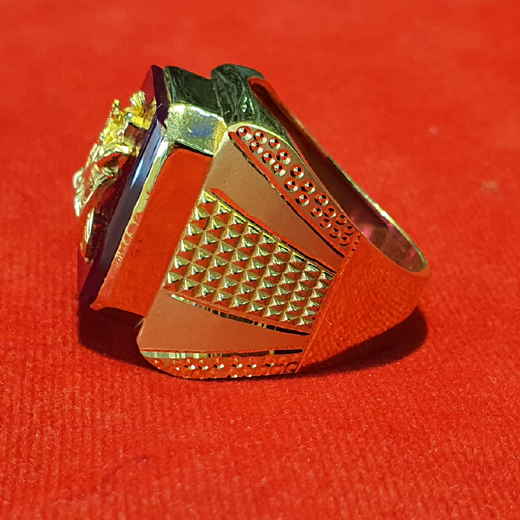 22.K 91.6 Gents Lord Radha Krishna stone ring - Image 4