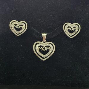 925 Silver New Disign Pendant Set Mini Diamond
