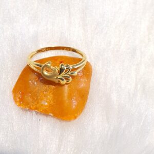 916 22K Gold Casting Peacock Ring