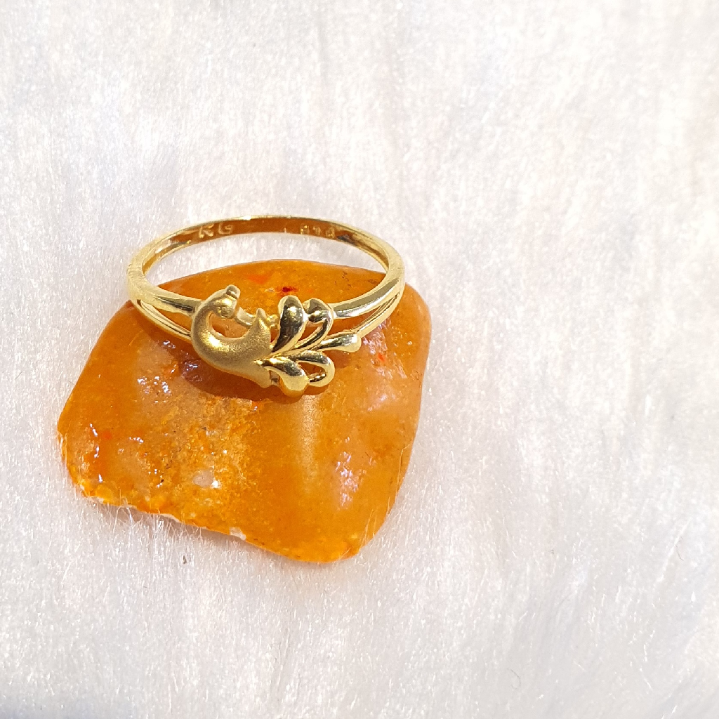 916 22K Gold Casting Peacock Ring