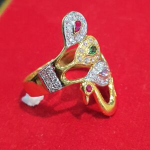 22K 91.6 Gold Peacock  Mini Diamond Fancy Ring