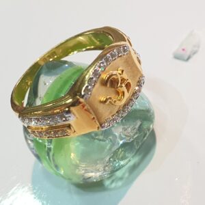 22k gold om design ring