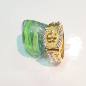 22k gold om design ring
