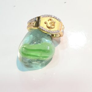 22k gold om design ring
