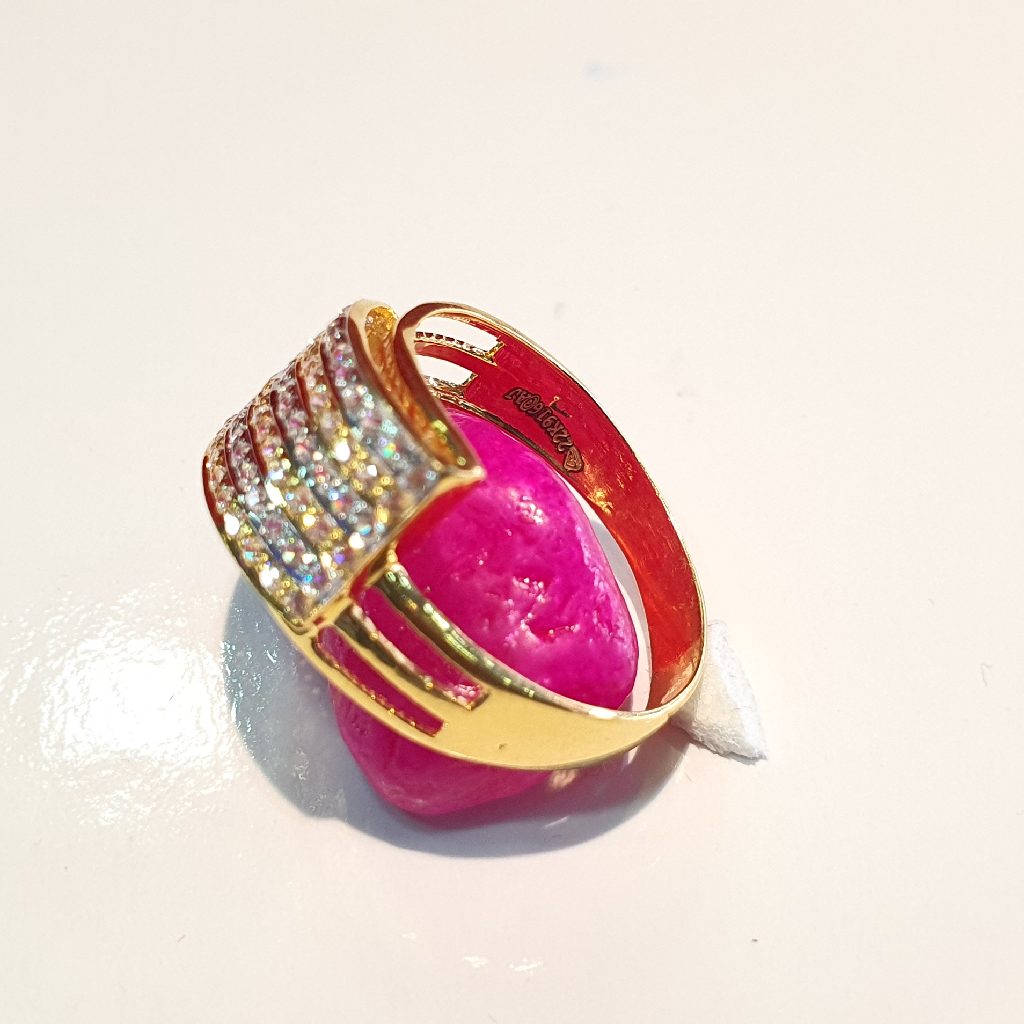 22k gold with fancy diamond scrolls ring - Image 4