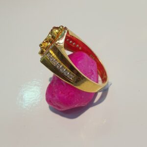 916 22k gold ganeshji with cz for Mens