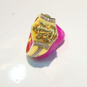 916 22k gold ganeshji with cz for Mens